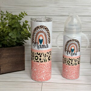 Mama & Mini Matching Tumblers l Mama Cup l Mini Cup l Mini Baby Bottle l Mommy And Me Cups I Mini Sippy Cup