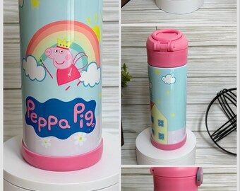 Peppa Pig 12 OZ Tumbler/kids Cups/peppa Pig/ Birthday Gift/ Kids  Tumbler/birthday Gift/toddler Cup/christmas Gift for Girls/stocking Stuffer  