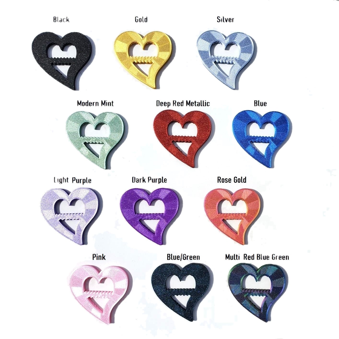 2 Slide Buckle Heart - Etsy display picture 1