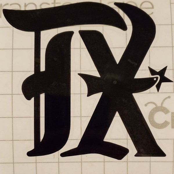 Texas Rangers City Connect TX Logo Vinyl Sticker