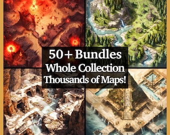 Lot de cartes de bataille et de scènes d'arrière-plan, accès à toute la boutique, plus de 30 000 cartes, cartes de jeux de rôle, donjons et dragons, cartes RPG éclatantes