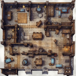 Cartes de bataille de taverne, lot de plus de 250 cartes de bataille de jeu de rôle détaillées, Donjons et dragons, cartes RPG, diverses cartes RPG de taverne image 5