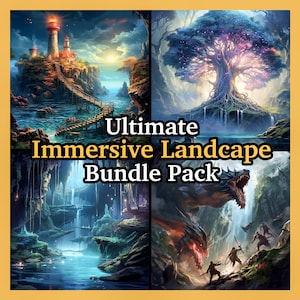 Ultieme meeslepende RPG-landschapsbundel, meer dan 500 pakketten met zeer gedetailleerde omgevingen voor Dungeons and Dragons DM's, RPG-avontuur, alle pakketten en meer