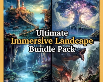 Ultimate Immersive RPG Landscape Bundle, 500+ Pack of High Detail Environments for Dungeons and Dragons DMs, RPG Adventure, All Packs & More