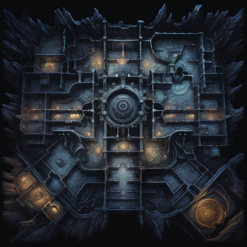Cartes de bataille Underworld Underdark Dungeon, pack de plus de 200 cartes de bataille de jeu de rôle très détaillées, donjons et dragons, cartes RPG, cartes Underworld image 6
