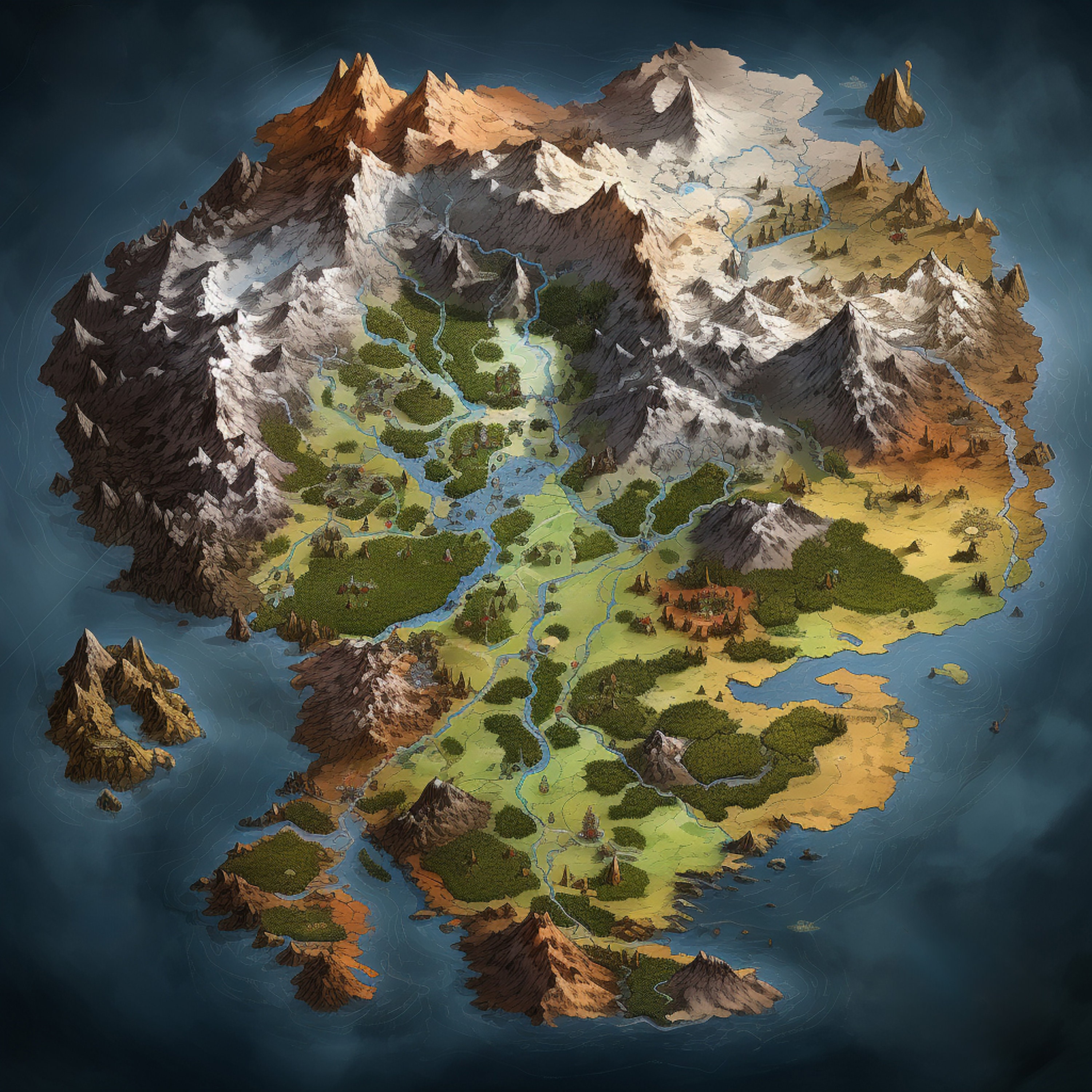 World Map Bundle, Large Scale Battle Maps, 100+ Pack of High