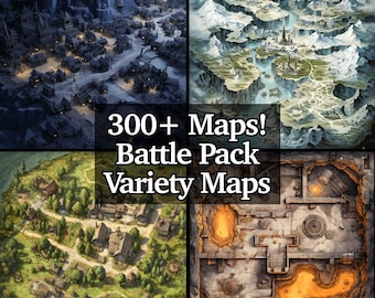 Pack de cartes variées, plus de 300 packs de cartes de jeu de rôle très détaillées, donjons et dragons, cartes de bataille de jeux de rôle, différents terrains