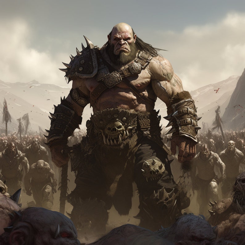 150 Orc Race Bundle, PNG Orc Collection, Varied Classes of Orcs, Dungeons and Dragons, Epic