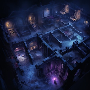Cartes de bataille Underworld Underdark Dungeon, pack de plus de 200 cartes de bataille de jeu de rôle très détaillées, donjons et dragons, cartes RPG, cartes Underworld image 8