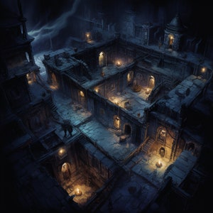 Cartes de bataille Underworld Underdark Dungeon, pack de plus de 200 cartes de bataille de jeu de rôle très détaillées, donjons et dragons, cartes RPG, cartes Underworld image 4