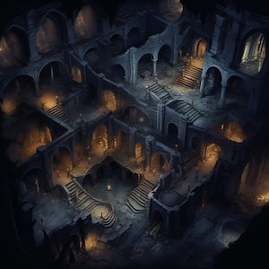 Cartes de bataille Underworld Underdark Dungeon, pack de plus de 200 cartes de bataille de jeu de rôle très détaillées, donjons et dragons, cartes RPG, cartes Underworld image 2