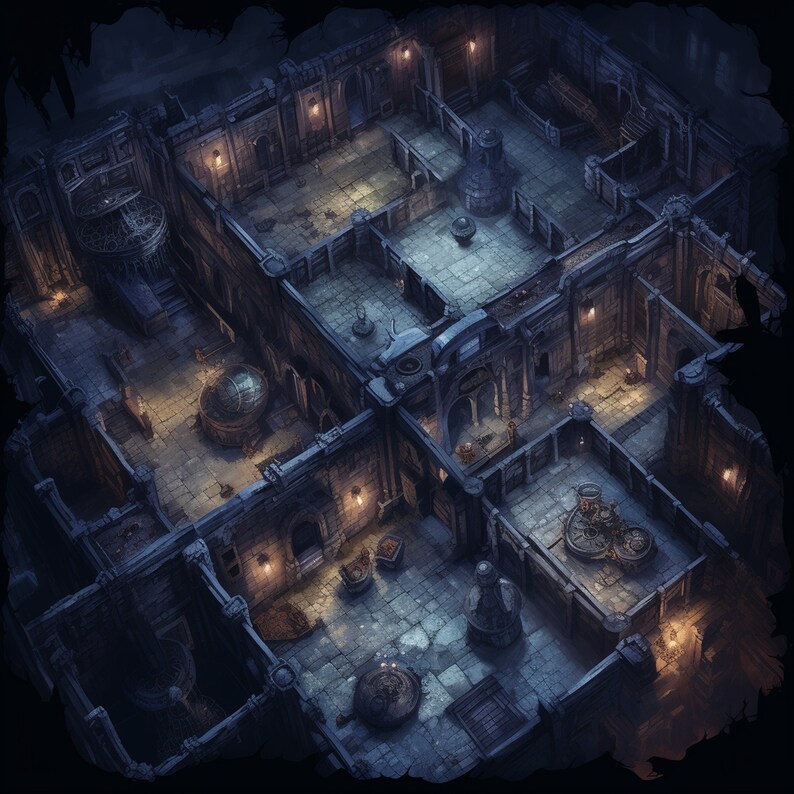 Cartes de bataille Underworld Underdark Dungeon, pack de plus de 200 cartes de bataille de jeu de rôle très détaillées, donjons et dragons, cartes RPG, cartes Underworld image 5