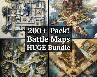 Lot massif de cartes de bataille, plus de 200 packs de cartes de jeu de rôle très détaillées, donjons et dragons, jeu de rôle aventure, terrains vibrants