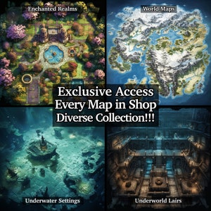 Pacote de mapas de batalha e cenas de fundo, acesso a toda a loja, coleção de mais de 30 mil mapas, mapas de RPG, Dungeons and Dragons, mapas de RPG vibrantes
