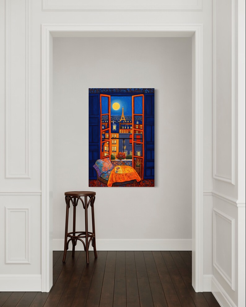 Romantic Paris Wall Art Printable Vintage Illustration for Instant