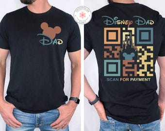 Magical Dad Png, Scan For Payment Png, Dad Scan For Payment Sublimation, Retro Fathers Day Png, Family Trip Dad Png, Mickey Dad Png
