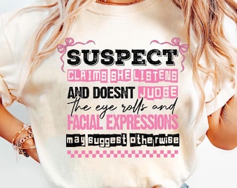Verdächtiger Anspruche, die sie zuhört und nicht urteilt, mutmaßliche trendige Png, trendende Png, Preppy digitaler Download, rosa kokettes Design