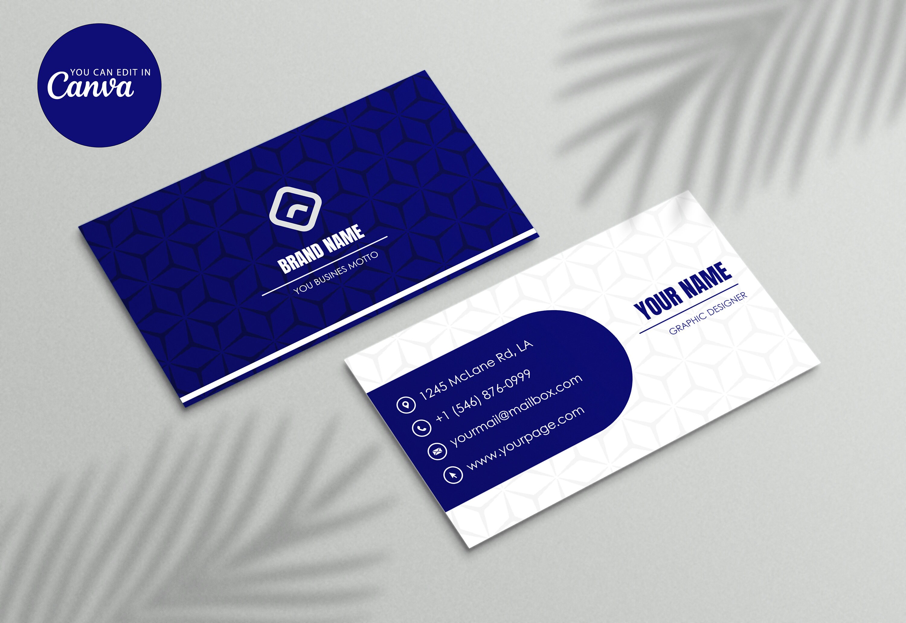 Editable Business Card Card Template DIY Business Card Canva Business