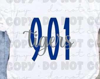 901 tigres PNG. idée de chemise memphis. fichier numérique. téléchargement instantané. fan d'université. cadeau pour elle. cadeau pour lui. fan de sport. sublimation memphis