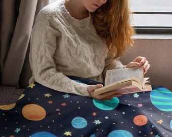 Coperta Galactic Dreams per gli amanti dei sogni - Coperta dall'aspetto affascinante, abbagliante e confortevole - Coperta solida, perfetta e leggera
