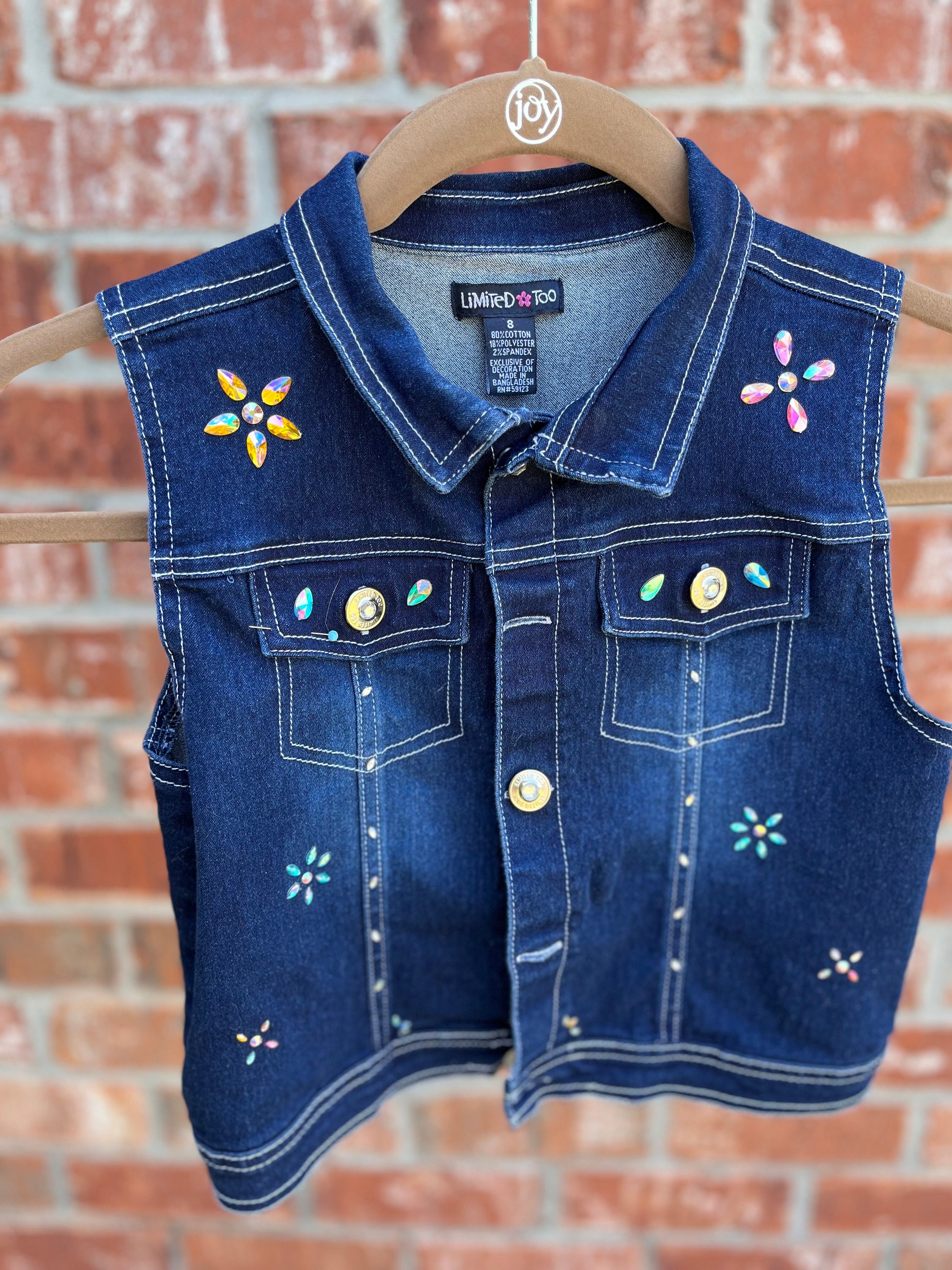 Justice denim clearance vest