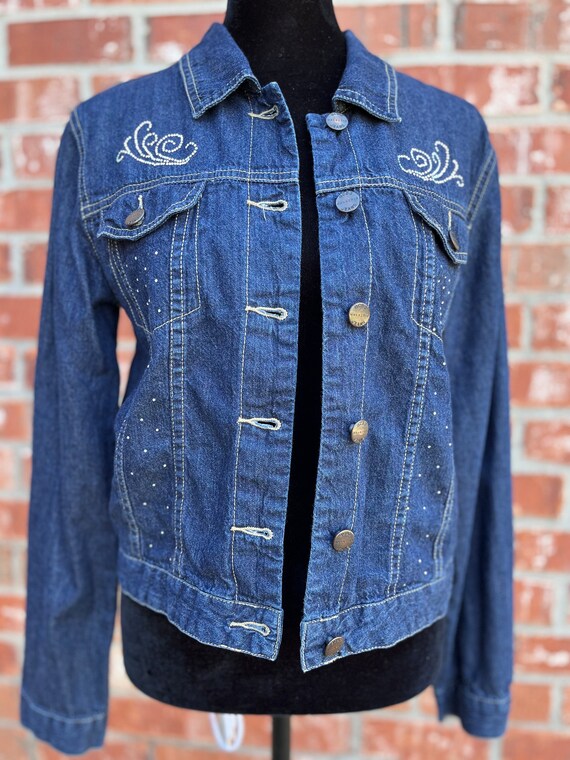Bedazzled denim jackets clearance