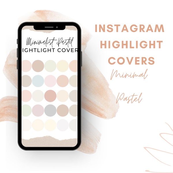 Instagram Highlight Covers -  25 Minimal Pastel Colors