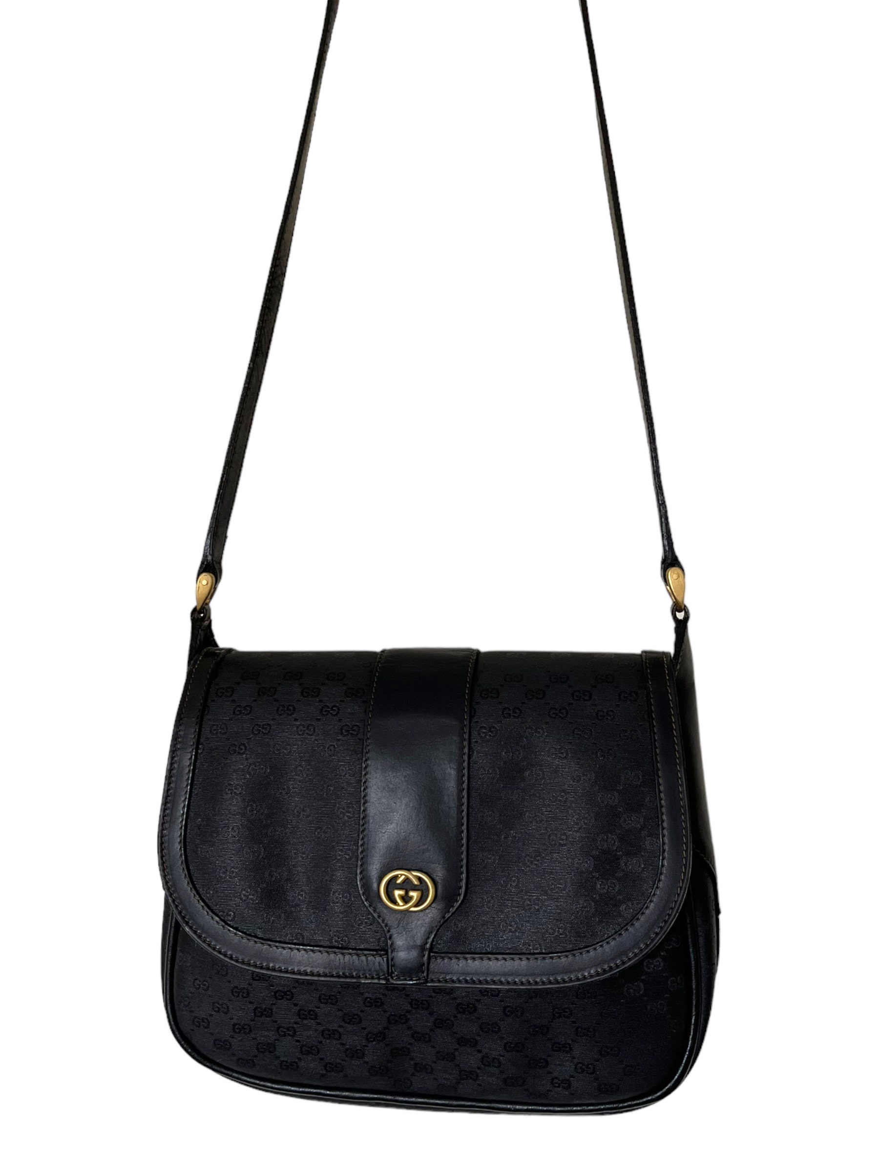 Vintage Gucci Monogram Stripe Shoulder Bag – Recess