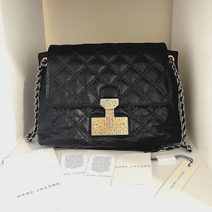 Authentic Marc Jacobs Quilted Leather Black crossbody|Shoulder Bag|Crossbody Bag|Cleaned and Conditioned
