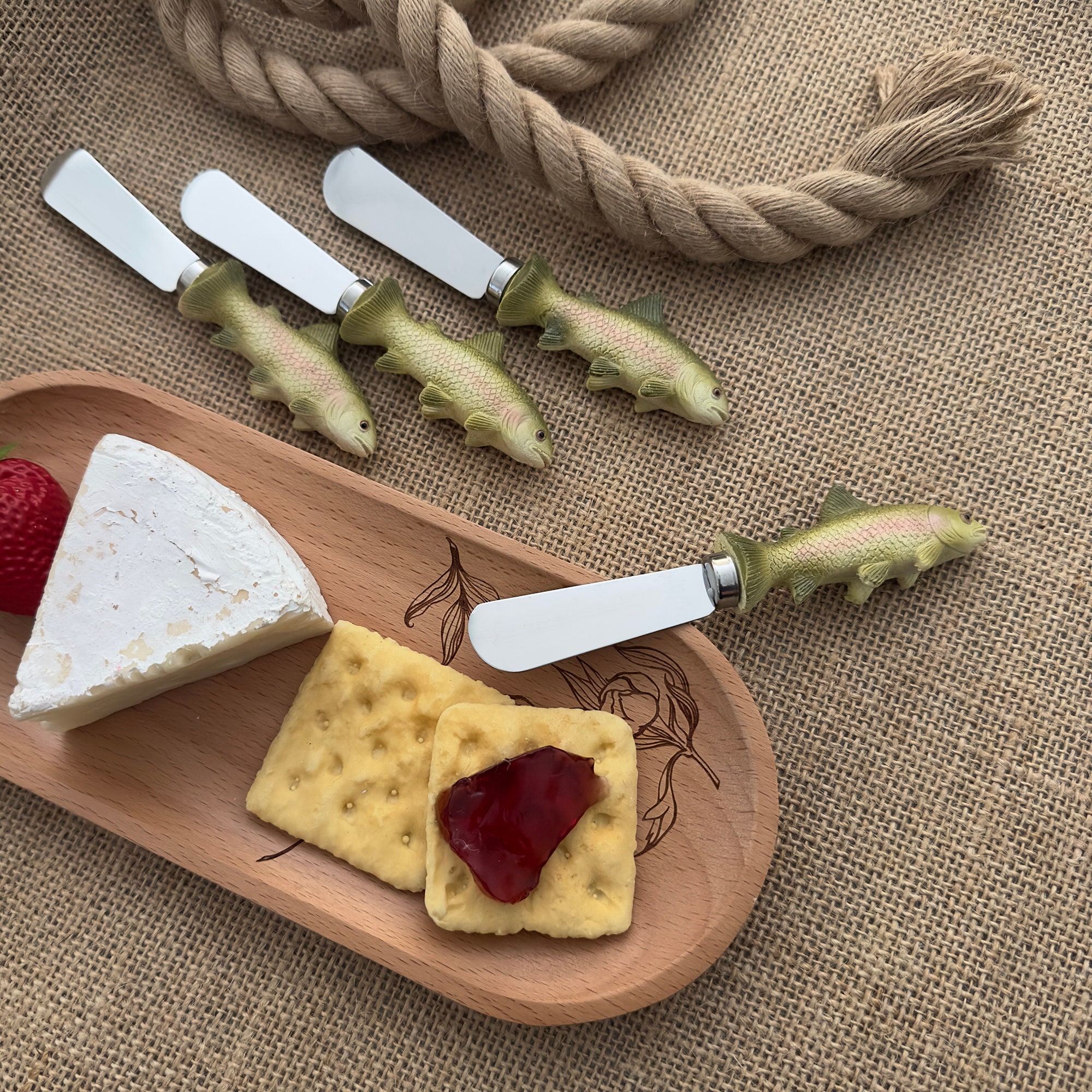 Servicio cuchillos de queso y mantequilla Laguiole Nácar natural