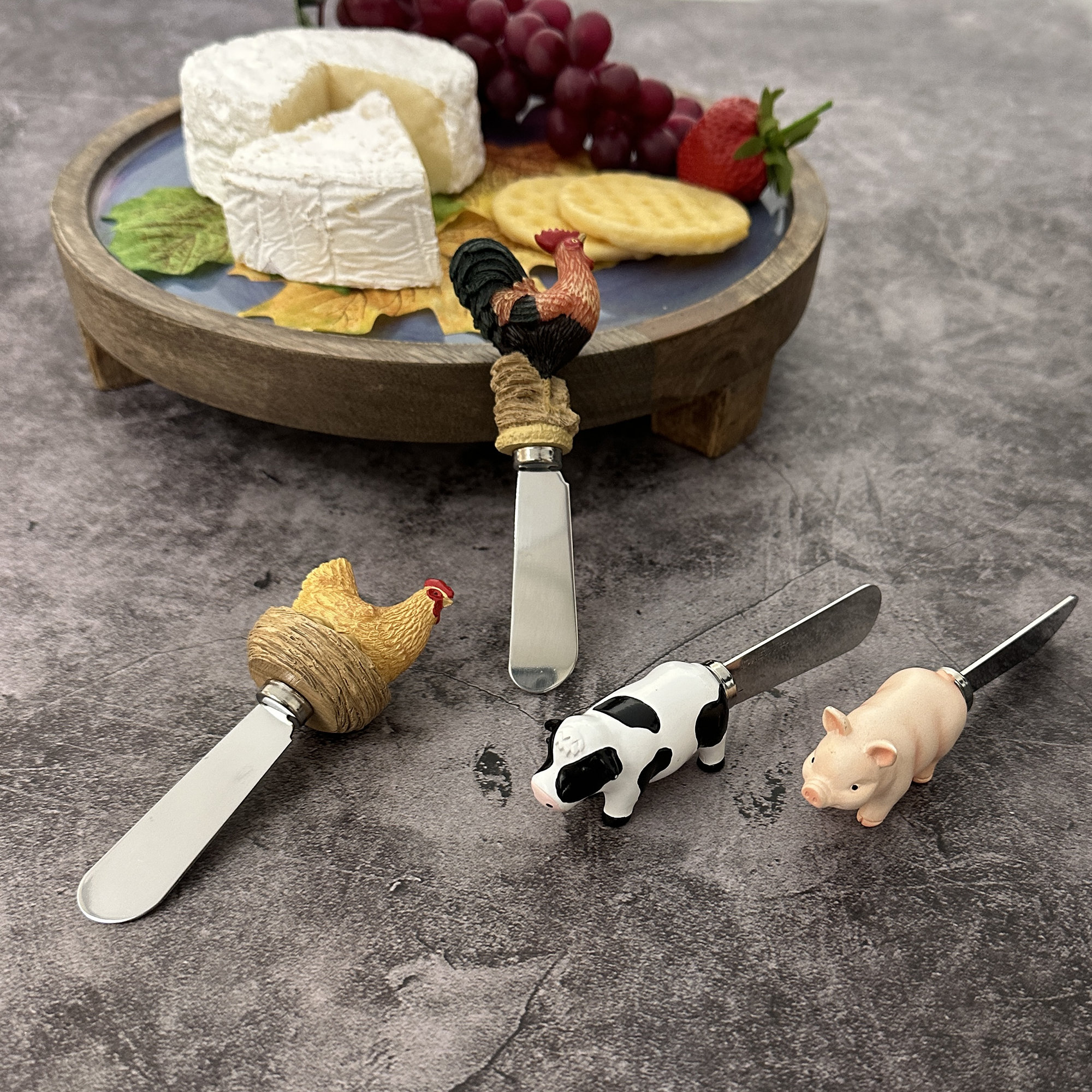  OTOTO Bert Cheese Knife, Gnome-Themed Multifunctional