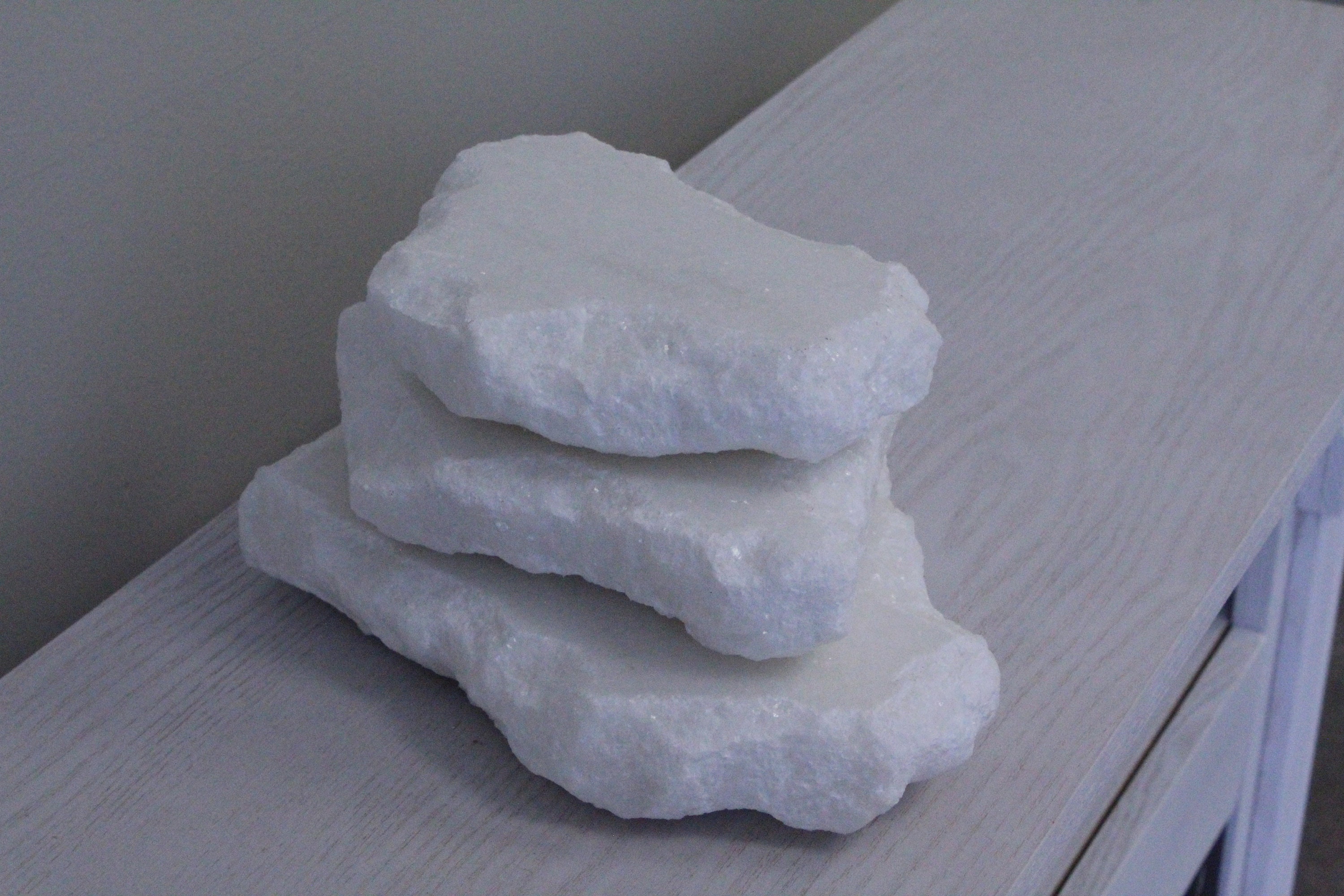 3 White Quartzite Cheese Stones - Etsy