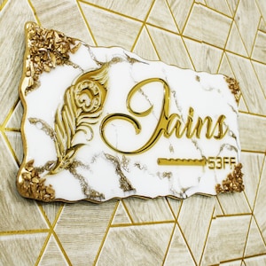Personalized Door Sign | Name Sign Decor | 3D Letter Epoxy Resin Name Sign | Custom Wall Sign | Name Plaque | Resin Name Plaque for Door