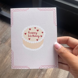 Happy Birthday Cake Card | Happy Birthday | Greeting Card | Birthday Card | Birthday Cake | Greeting Card | Cute Card | Birthday | Cake