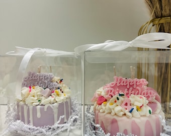 Birthday Cake Candle: Soy Wax Scented Decorative Candle Gift