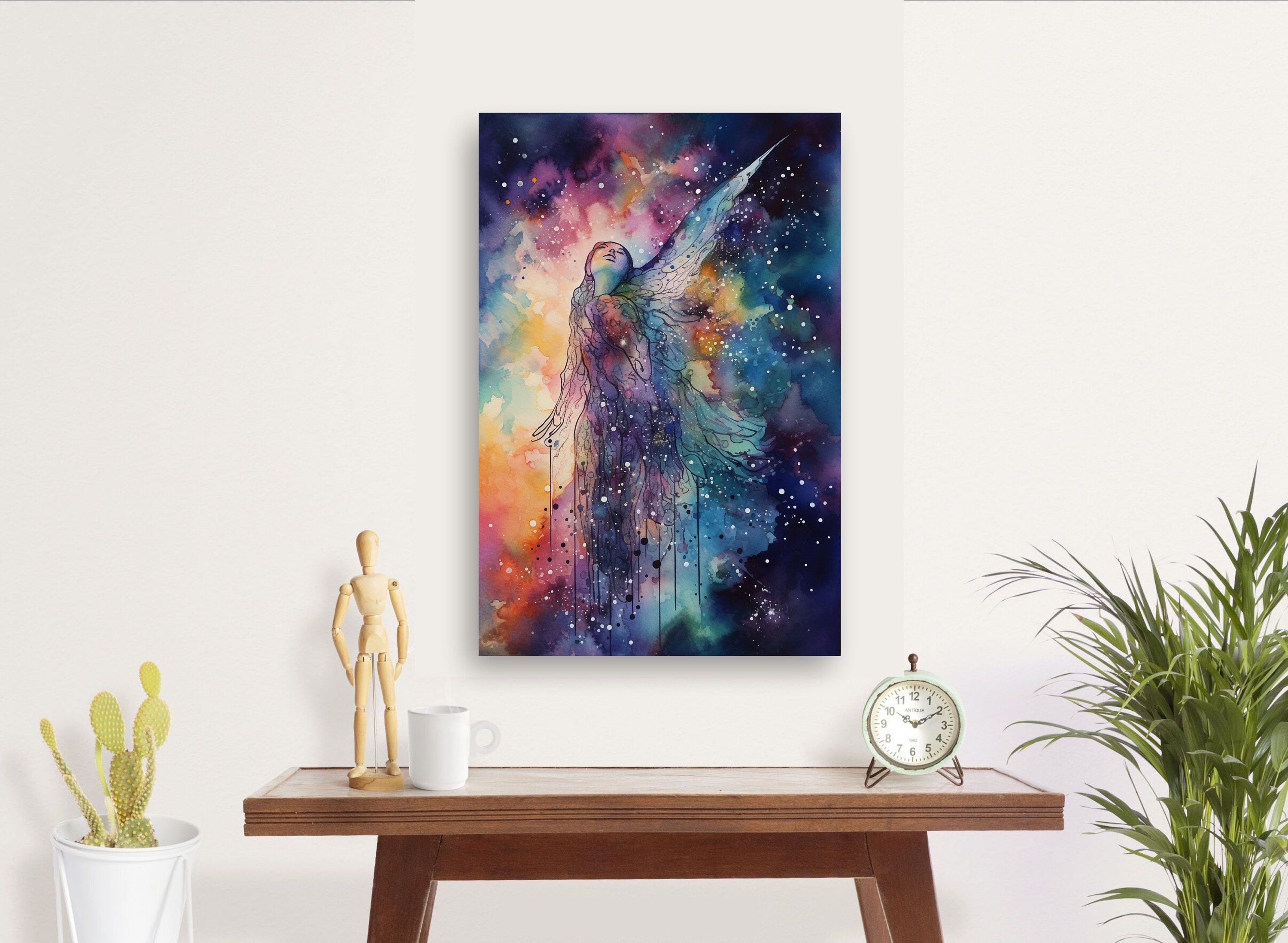 ANGEL WATERCOLOR Digital Art Illustration. Instant Download, Digital ...