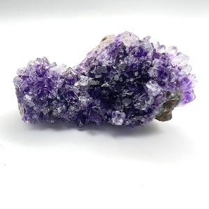 Amethyst Cluster Specimen (Uruguay) - 141g, gemmy with stalactites
