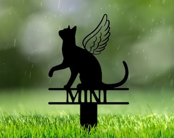 Personalized Pet Memorial Stake, Cat Grave Marker, Sympathy Gift, Cat Memorial Gifts