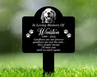 Dog Loss Portrait Memorial Stake, Dog Loss Photo Grave Stake, Dog Loss Grave Marker, Remembrance Stake For Dog Owner, Pet Portrait Plaque