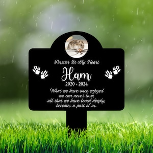 Grave Marker For Hamster Personalized, Grave Marker With Photo, Pet Memorial Plaques, Pet Sympathy Gifts, Loss of Pet Grave Marker
