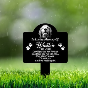 Dog Loss Portrait Memorial Stake, Dog Loss Photo Grave Stake, Dog Loss Grave Marker, Remembrance Stake For Dog Owner, Pet Portrait Plaque