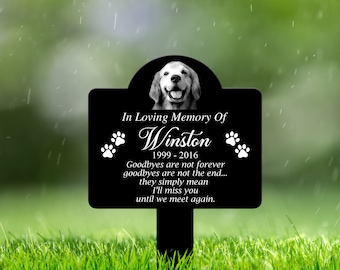 Dog Loss Portrait Memorial Stake, Dog Loss Photo Grave Stake, Dog Loss Grave Marker, Remembrance Stake For Dog Owner, Pet Portrait Plaque