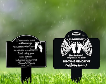 Personalized Miscarriage Memorial Marker, Acrylic Marker for Outdoors, Baby Loss Garden Plaques, Pregnancy Loss Gifts, Grave Marker for Baby