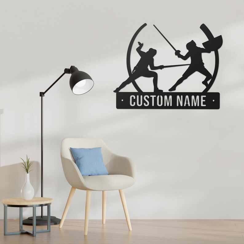 Custom Fencing LED Sign, Fencing Player Personalized Name Sign, Fencer