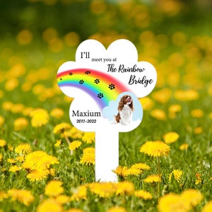 Grave Marker For Dog Personalized, Grave Marker With Photo, Dog Pawprints Memorial Plaques, Pet Sympathy Gifts, Loss of Pet Grave Marker