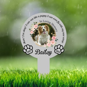 Grave Marker For Dog Personalized, Grave Marker With Photo, Pet Loss Memorial Plaques, Pet Sympathy Gifts, Loss of Dog Grave Marker
