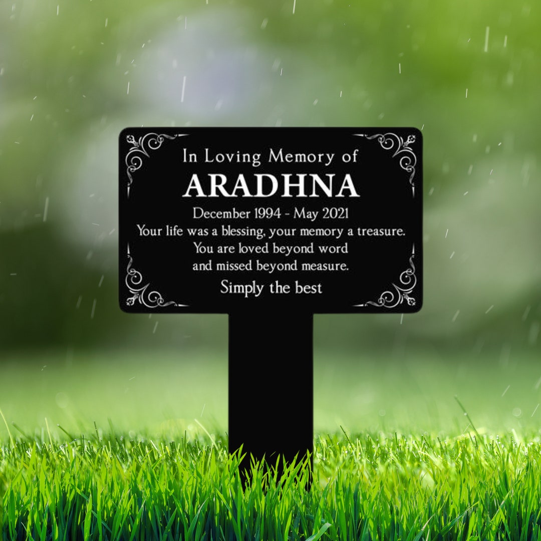 Personalized Grave Marker, Memorial Plaques, Outdoor Grave Marker, Sympathy Stake, Bereavement