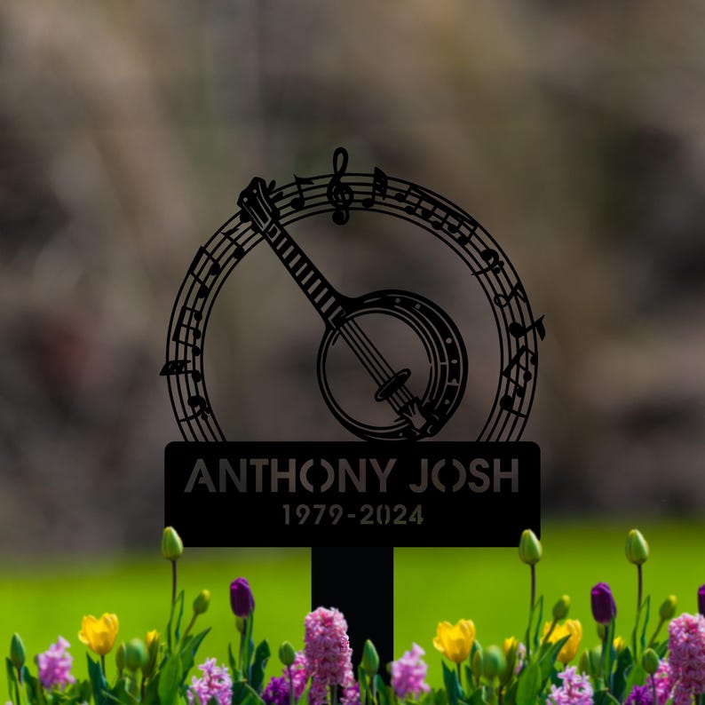 Personalized Memorial Plaques for Banjo Players, Metal Remembrance ...