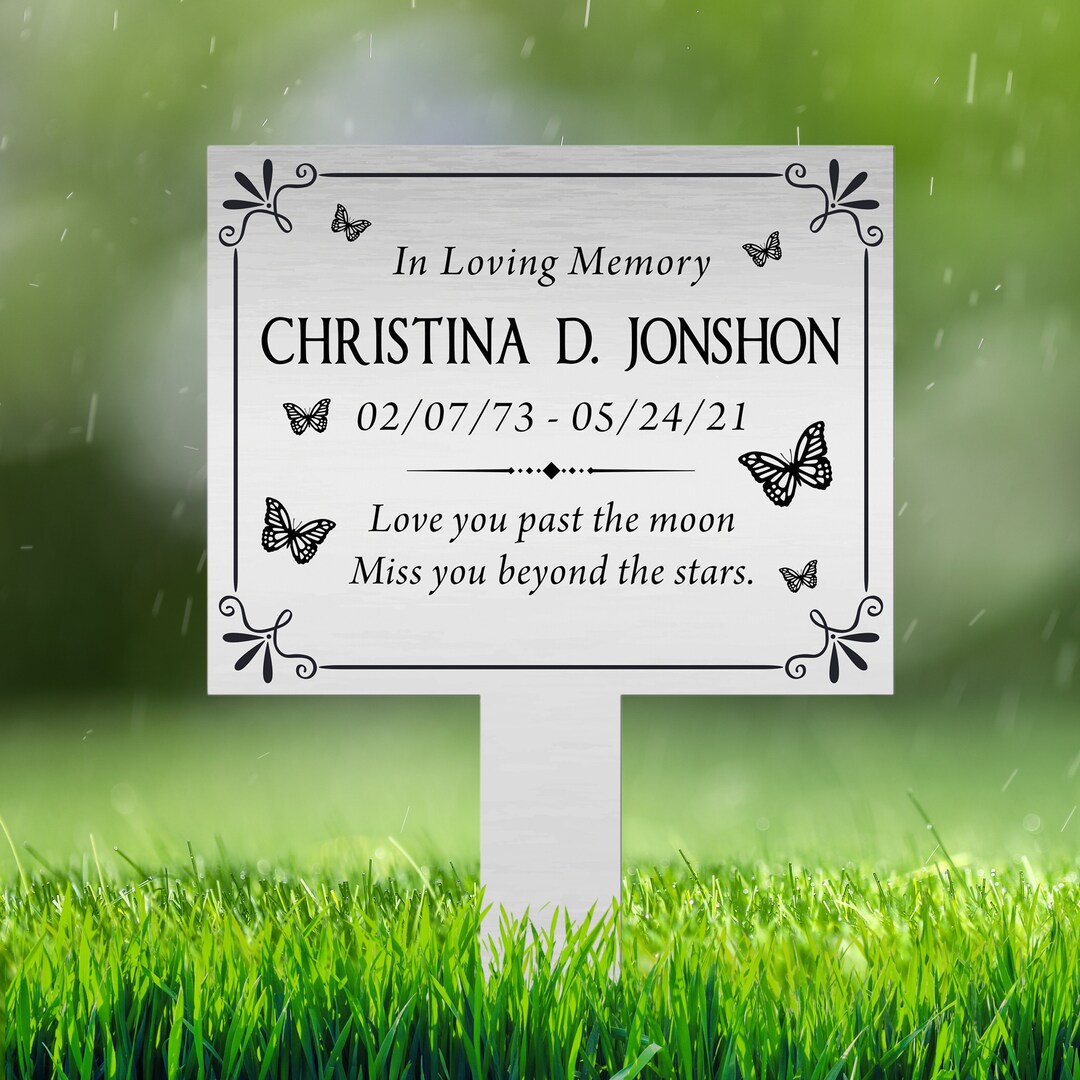 Dad Memorial Plaque, Grave Marker For Cemetery, Outdoor Garden Stake - View #5