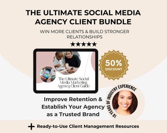 Social Media Agency Client Bundle, Client Onboarding Guide, Business Client Retention System, Digital Marketing Agency Guide